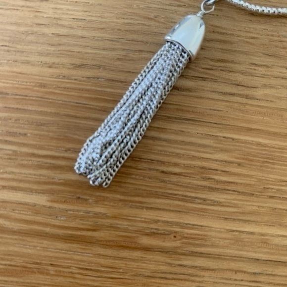 Silver Hoop Earrings with dangling design - Picture 4 of 7